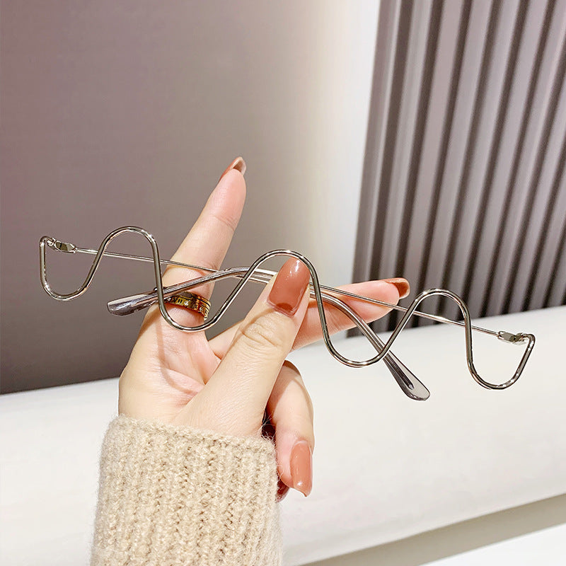 Wholesale Fashion Wavy Metal Glasses Frames